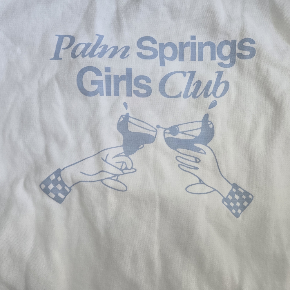 White Crewneck Sweatshirt with Graphic Detail - Picture 3 of 6